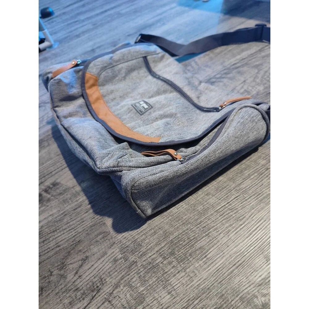 Diaper Bag BB GEAR New Grey Messenger Bag - Dad Bag For Baby.